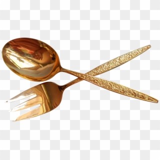 Gold Spoon Fork Knife Crown Png Clipart