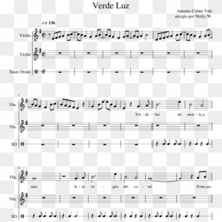Verde Luz Sheet Music Composed By Antonio Cabán Vale - Sheet Music Clipart