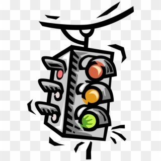 Vector Illustration Of Traffic Light Signals Or Stop Clipart