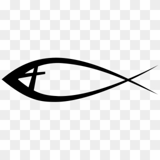 Christian Fish Png - White Christian Fish Symbol Clipart