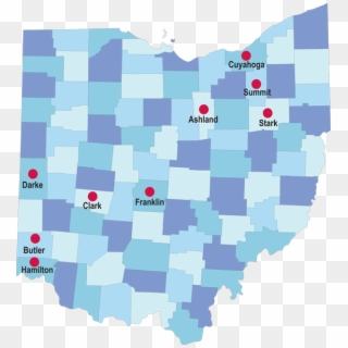 County Map Of Ohio Clipart