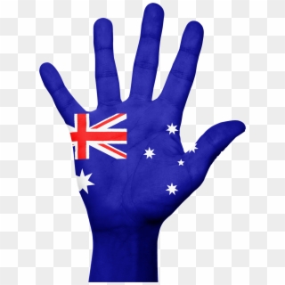 Australia Flag Hand National Png Image - Australian Flag On Hand Clipart