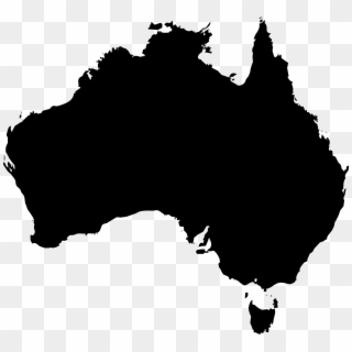 Australia Flag Png Clip Art - Map Of Australia Silhouette Transparent Png