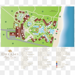 Dreams Playa Mujeres Map Clipart