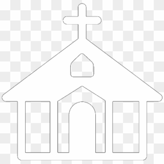Church Clipart Icon - Church Symbol White Png Transparent Png