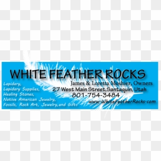 White Feather Rocks - Calligraphy Clipart