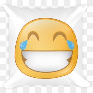 Expressive Laughing Square Stuffed Pillow - Cushion Clipart