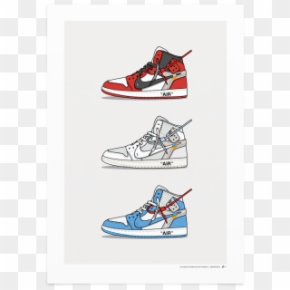 Unframed, Print Only • Available In A2 Or A3 Sizes - Off White Air Jordan 1 Clipart