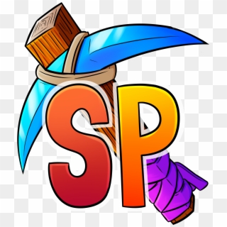 Server Icon With A Diamond Pickaxe And "sp" - Icon Sp Clipart