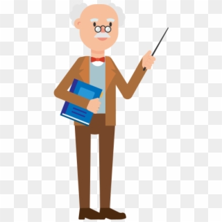 Professor Holding A Book Cartoon - Cartoon Clipart