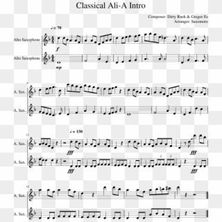 Classical Ali-a Intro - Ali A Intro Alto Sax Clipart