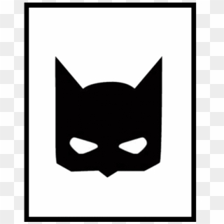 Batman Mask Wall Print Petite Bello - Batman Mask Clipart - Png Download