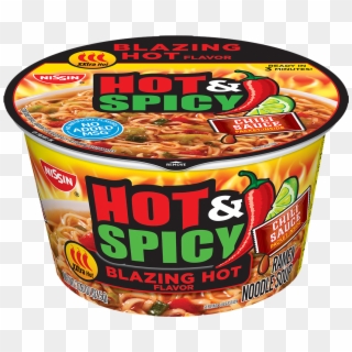Nissin Bowl Noodles Hot And Spicy Blazing Hot Flavor - Nissin Hot And Spicy Blazing Hot Clipart
