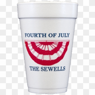 Patriotic Bunting Monogrammed Foam Cups - Pint Glass Clipart