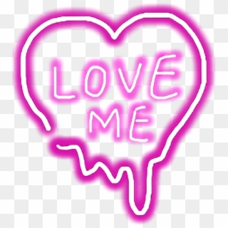 Sticker Neon Love Lights Heart Tumblr Aesthetic Png - Heart Clipart