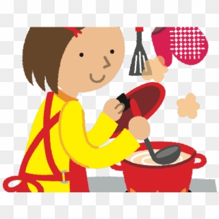 Lady Cooking Cliparts - Clipart Image Of Cooking - Png Download