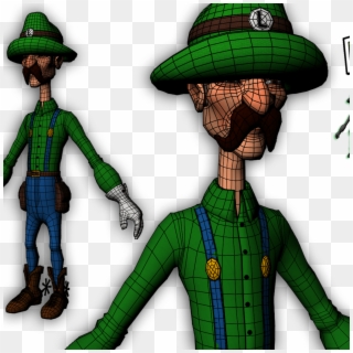 Luigi Character Modeling And Texturing 3d In Autodesk - Cartoon Clipart