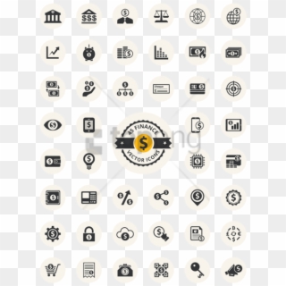 Free Png Finance Icons Vector Set - Circle Clipart