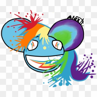 Anon3mau5, Deadmau5, Logo, Rainbow Dash, Safe - Cartoon Clipart