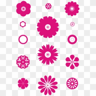 This Free Icons Png Design Of A Set Of Flowers - Simple Flowers Clip Art Transparent Png