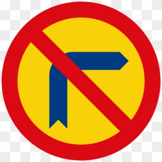 Do Not Turn Right Sign , Png Download - Road Signs Ireland No Parking Clipart