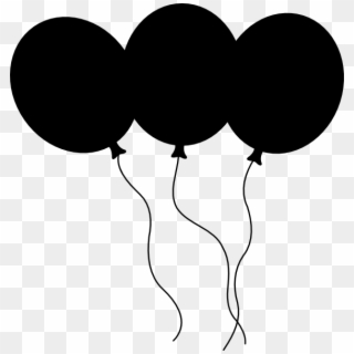 Black - And - White - Balloon - Clipart - Black Balloons Clip Art - Png Download