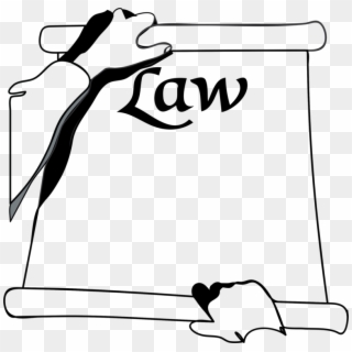 Lawyer Court Law Enforcement Drawing - Law Clipart Black And White - Png Download