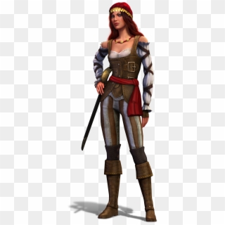 The Medieval Pirates And Nobles Parrot - Sims Medieval Female Pirate Clipart