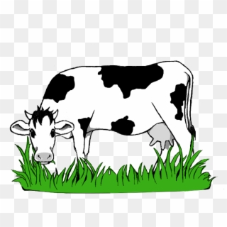 Png Black And White Stock Collection Of Cow High Quality - Cow Eating Grass Clipart Black And White Transparent Png