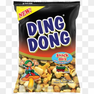A Fun Medley Of Peanuts, Corn Bits, U - Ding Dong Snack Mix 100g Clipart
