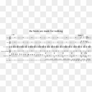 The Boots Are Made For Walking Sheet Music 1 Of 8 Pages - Sheet Music Clipart