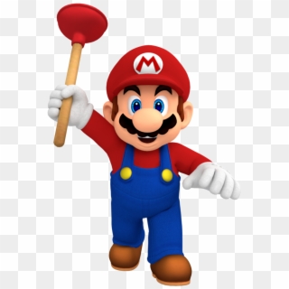Mario Holding A Plunger By Nintega Dario Dbtaagp - Super Mario Plunger Clipart