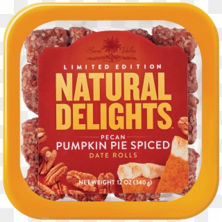 Natural Delights® Pecan Pumpkin Pie Spiced Date Rolls - Natural Delights Almond Date Rolls Clipart