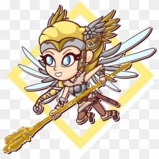 Gold Chibi By - Valkyrie Mercy Chibi Clipart