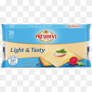 President Light & Tasty 400g 20 Slices - President Light And Tasty Clipart