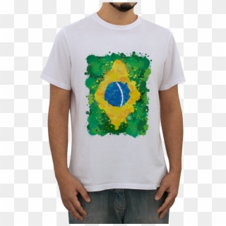 Camiseta Bandeira Do Brasil - Camiseta Sandy E Junior Clipart