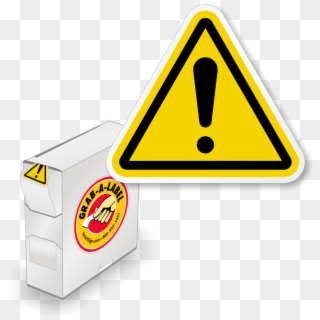 Iso Warning Exclamation Symbol Grab A Labels In Dispenser - Caution Very Hot Water Sign Clipart