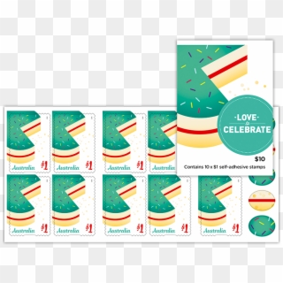 Booklet 10 X 1 Cake Stamps Clipart