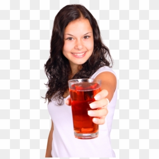 Download Young Girl With Glass Of Fresh Juice Png Image Clipart