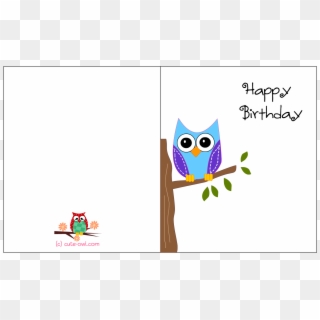 Happy Birthday Foldable Printable Birthday Card Clipart
