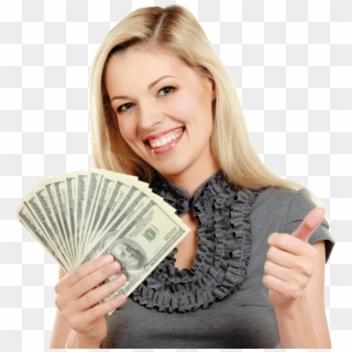 Girl With Money Png Clipart