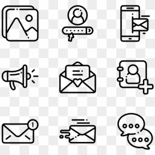 Email - Group Line Icon Clipart