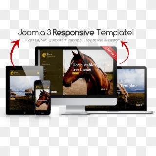 015 Horse Free Joomla Template Templates Responsive - Tablet Computer Clipart