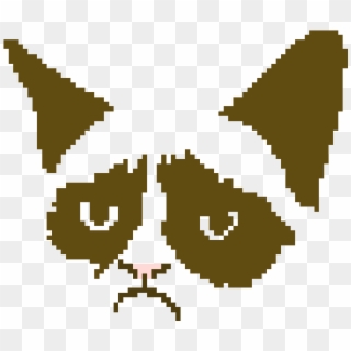 Grumpy Cat - Cross Stitch Cat Chart Clipart