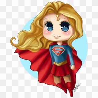 Supergirl Cute Png - Cartoon Supergirl Clipart
