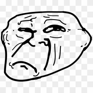 Disappointed Troll Rage Face - Sad Troll Face Clipart