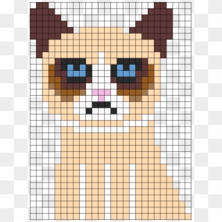 Tard The Cat Grumpy Perler Bead Pattern / Bead Sprite - Perler Bead Patterns Grumpy Cat Clipart