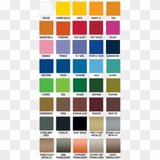 Plutonium Paint Color Chart - Paint Colors Clipart