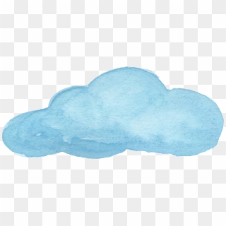Free Download - Blue Watercolor Clouds Png Clipart