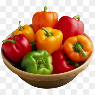 Peppers In The Bowl - Bell Peppers Transparent Background Clipart